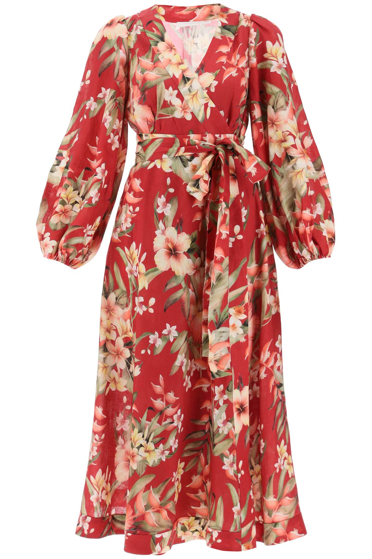 ZIMMERMANN Floral Print Linen Dress - Size 0P to 4