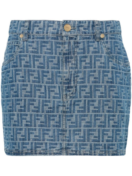 FENDI Men's Mini Chambray Skirt