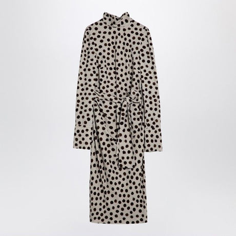 DRIES VAN NOTEN Polka Dot Mini Dress with Bow Detail