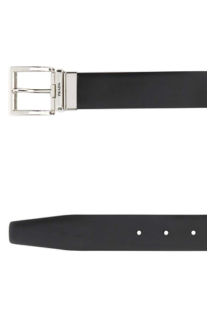 PRADA Reversible Leather Belt - 3.5 cm Height