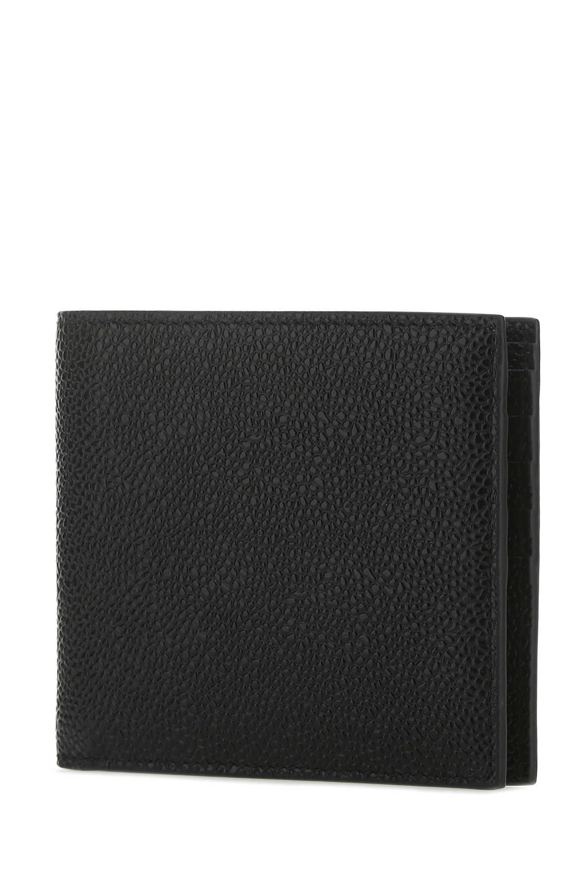 THOM BROWNE Mini Black Leather Wallet