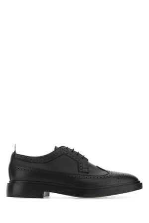 THOM BROWNE Classic Black Leather Lace-Up Shoes