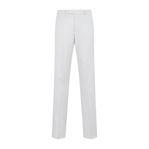 Men's Cavalry Pants in Pearl-Colored Wool with Pleated Detailing