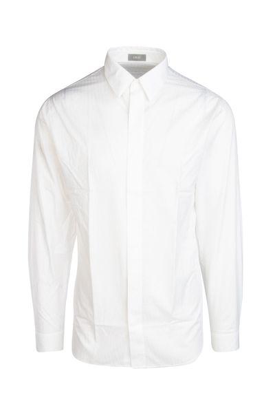 Dior Oblique Jacquard Shirt for Men - Classic White Cotton