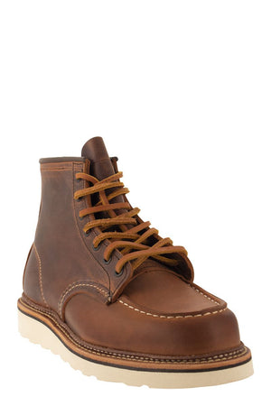 RED WING Men's Brown Leather Metal Eyelet Lace-Up Boots