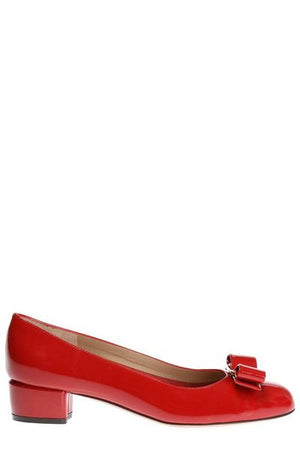時尚紅色斜跨結柔軟鞋- SS23