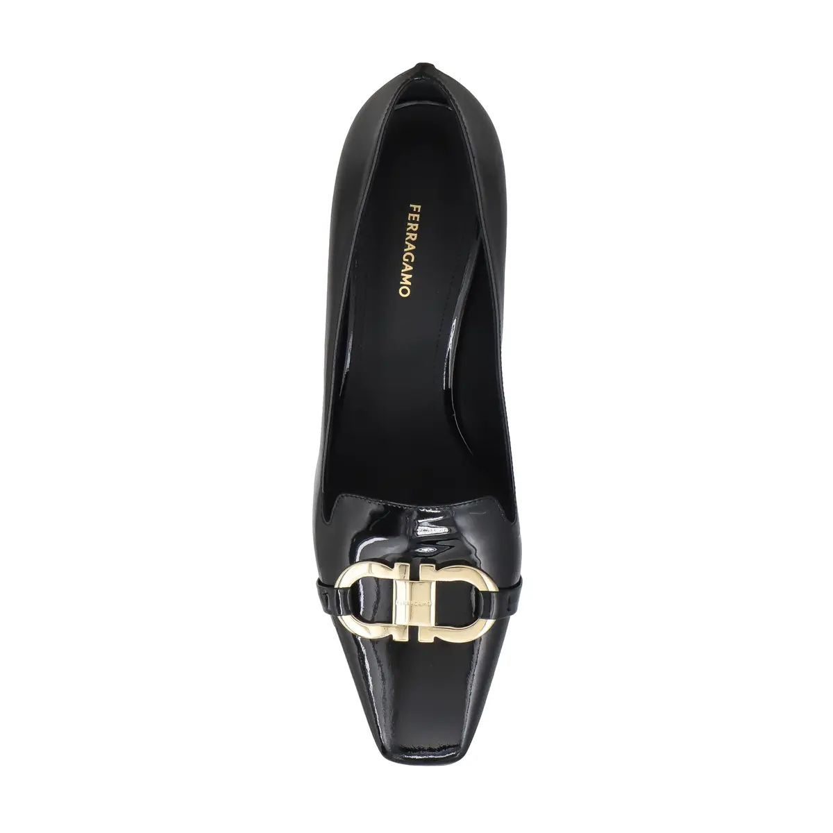 FERRAGAMO Mirelle 60 Black Leather Pumps