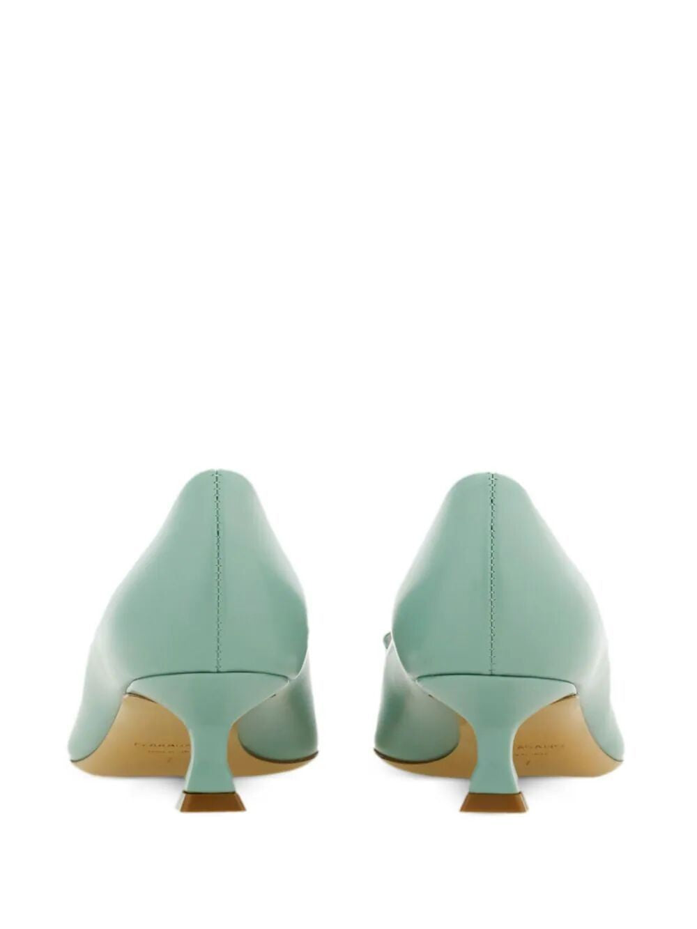 FERRAGAMO Green Pointed Toe Pumps for Women