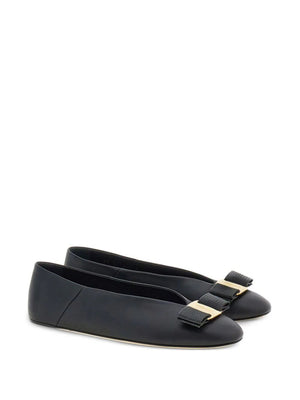 FERRAGAMO Stylish Black Ballet Flats for Women