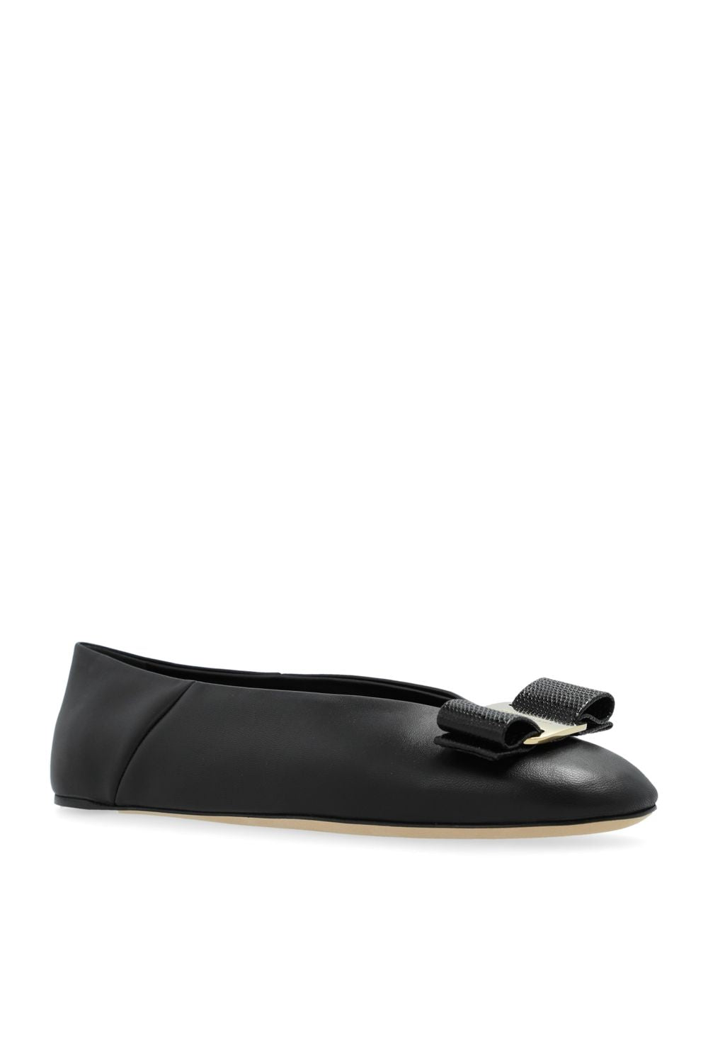 FERRAGAMO Elegant Leather Ballerina Flats