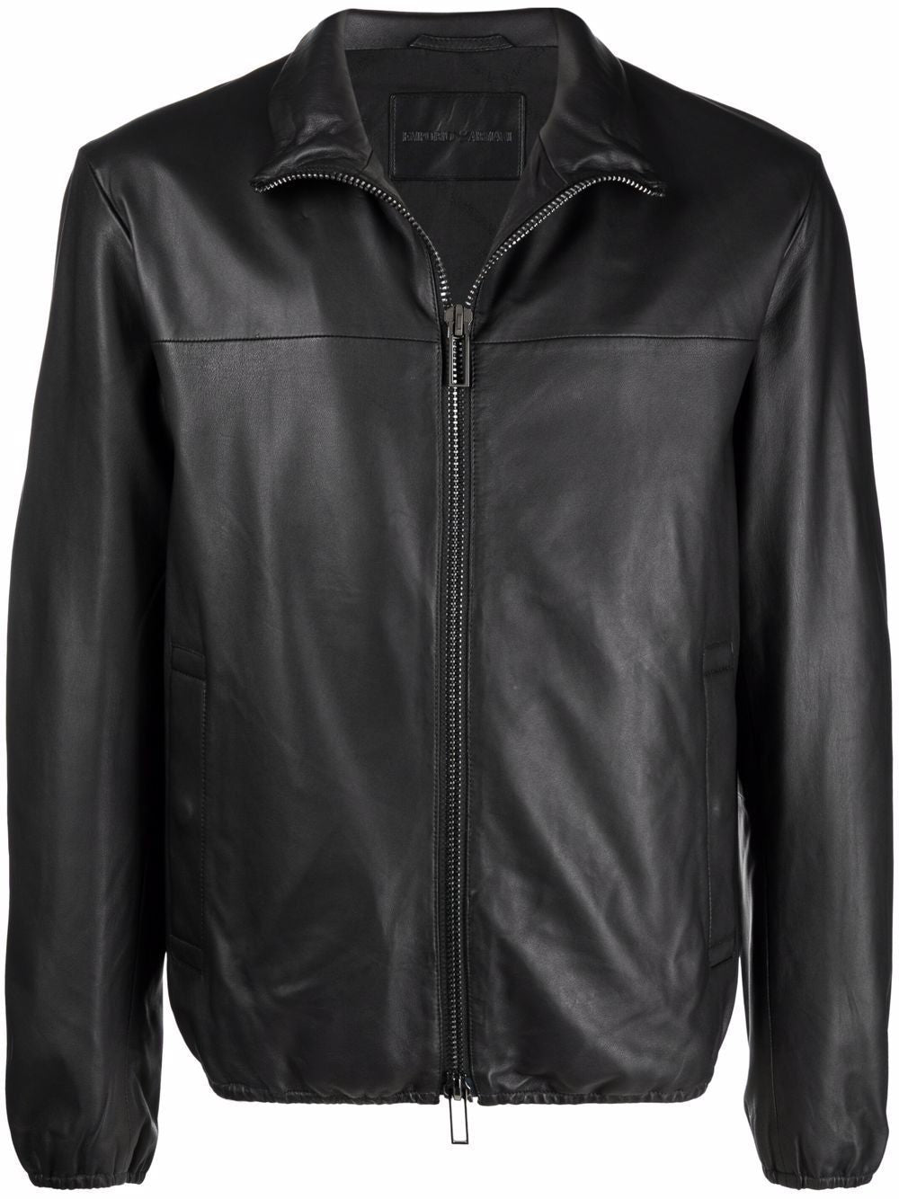 EMPORIO ARMANI Men's Drawstring Hem Biker Jacket