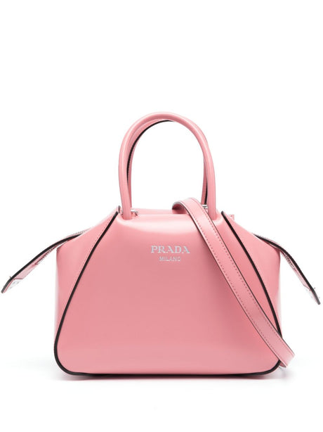 PRADA Elegant Handheld Leather Tote Bag