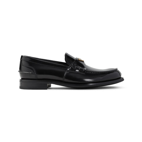 PRADA Elegant Brushed Leather Loafers