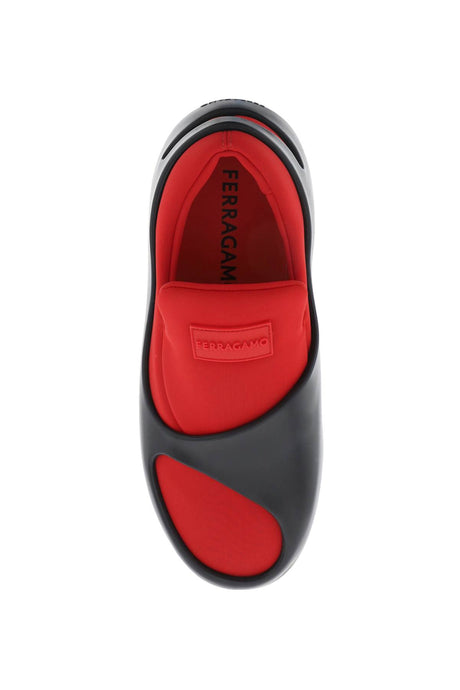 FERRAGAMO Men's Futuristic Cut-Out Sneakers in Mixed Colors