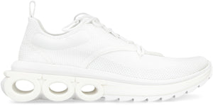 FERRAGAMO Men's White Fabric Low-Top Sneaker