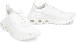 Men's White Fabric Low-Top Sneaker