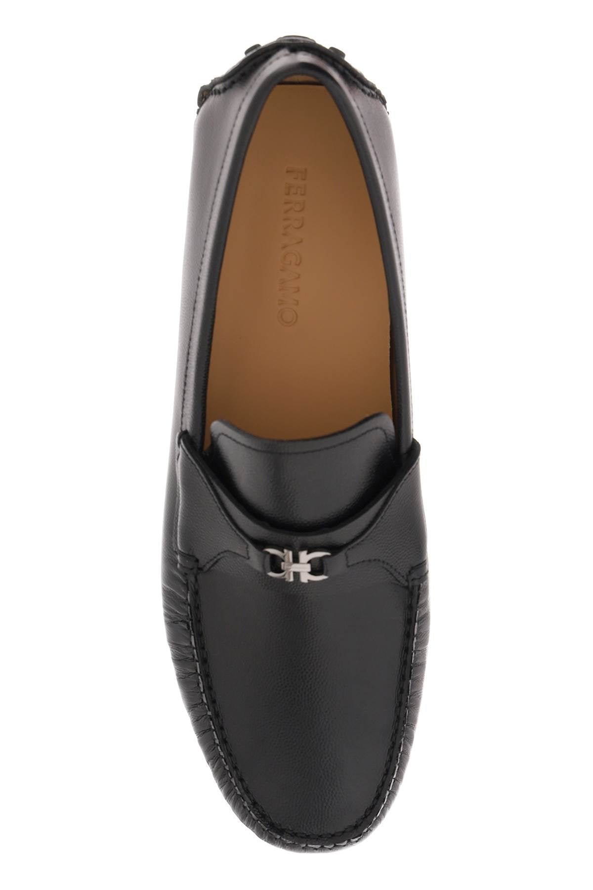 Black Gancini Hook Loafers for SS24