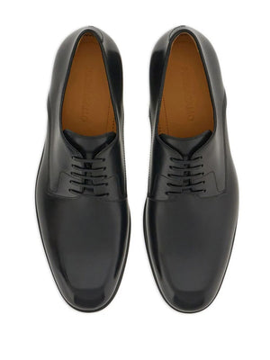 Ferragamo Lace-Up Leather Derby Dress Shoes for Men - SS24 Collection