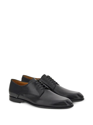 Ferragamo Lace-Up Leather Derby Dress Shoes for Men - SS24 Collection