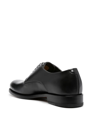 FERRAGAMO Stylish Men's Grey Calf Leather Loafers for Fall/Winter 2023