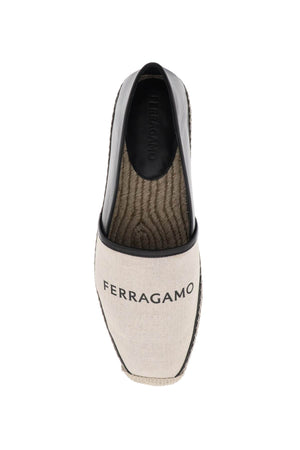 Multicolor Ferragamo Espadrilles for Men - Foldable Heel, Leather and Canvas Upper