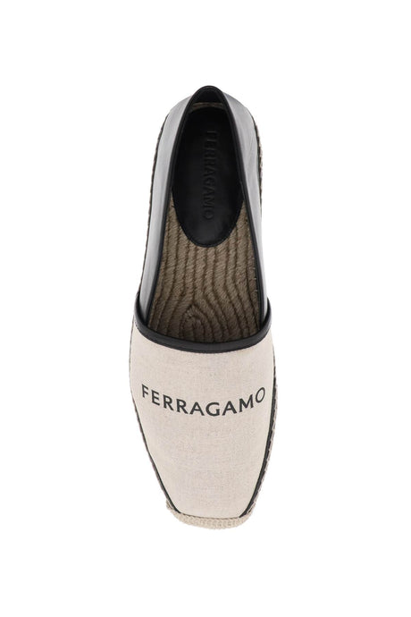 Multicolor Ferragamo Espadrilles for Men - Foldable Heel, Leather and Canvas Upper