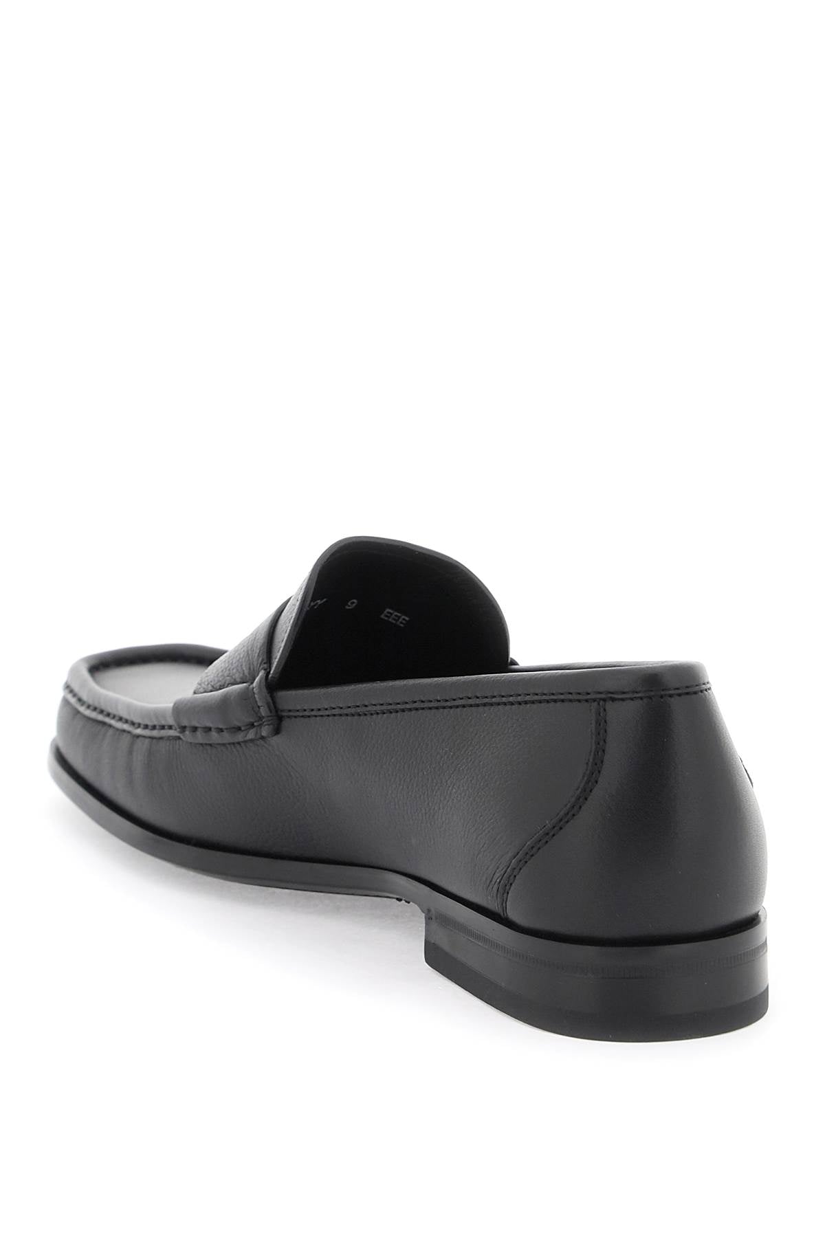 Black Calf Leather Moccasins for Men