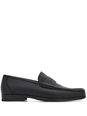 Black Calf Leather Moccasins for Men