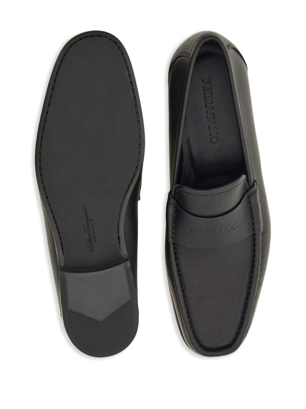 Black Calf Leather Moccasins for Men