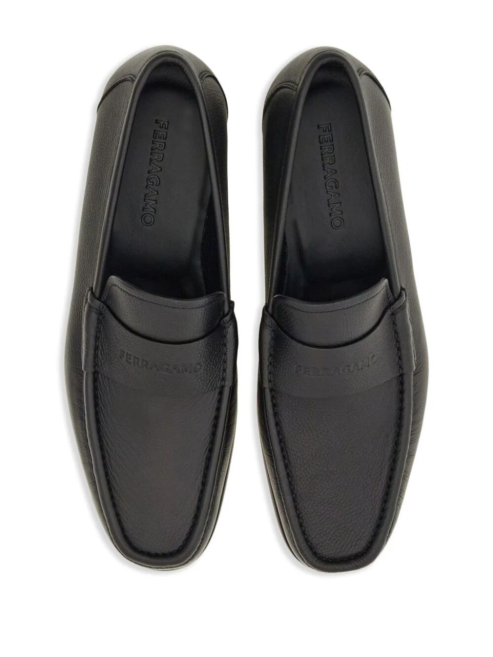 Black Calf Leather Moccasins for Men