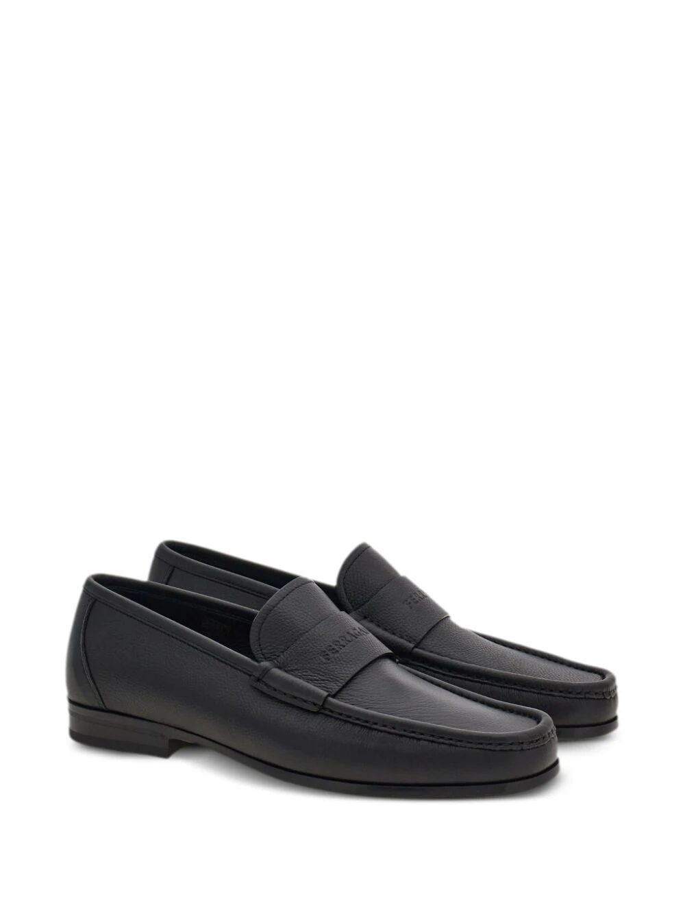 Black Calf Leather Moccasins for Men