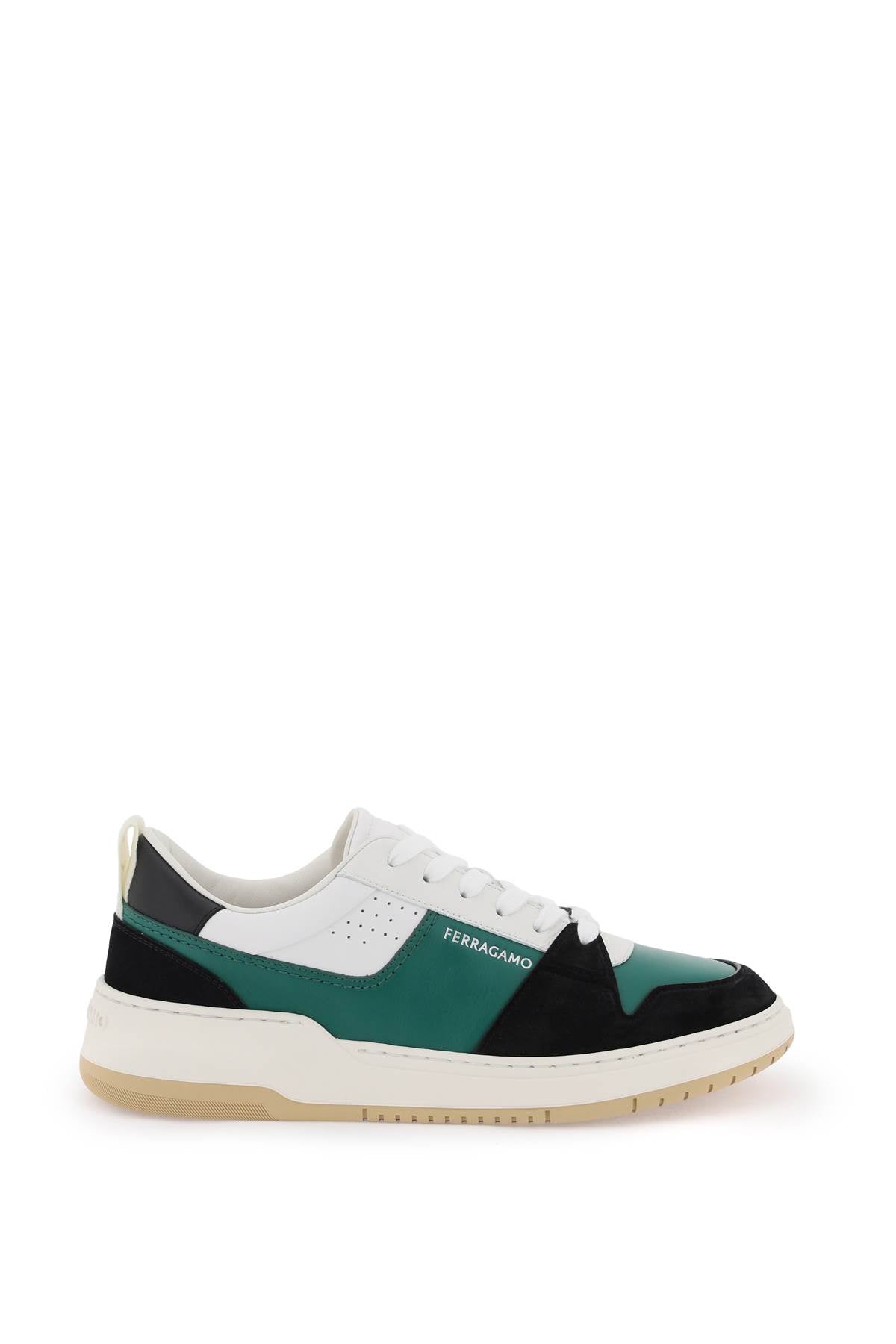 FERRAGAMO Smooth and Suede Leather Sneakers for Men - SS24 Collection