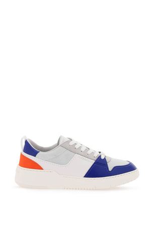 Men's Mixed Colour Leather and Technical Fabric Sneakers