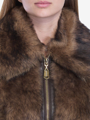 ZIMMERMANN Shearling Jacket with Leather Inserts