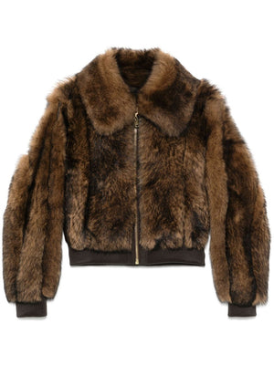 ZIMMERMANN Shearling Jacket with Leather Inserts