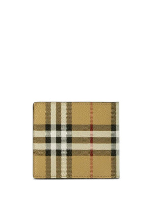 BURBERRY Vintage Check Bifold Leather Wallet for Men - SS24