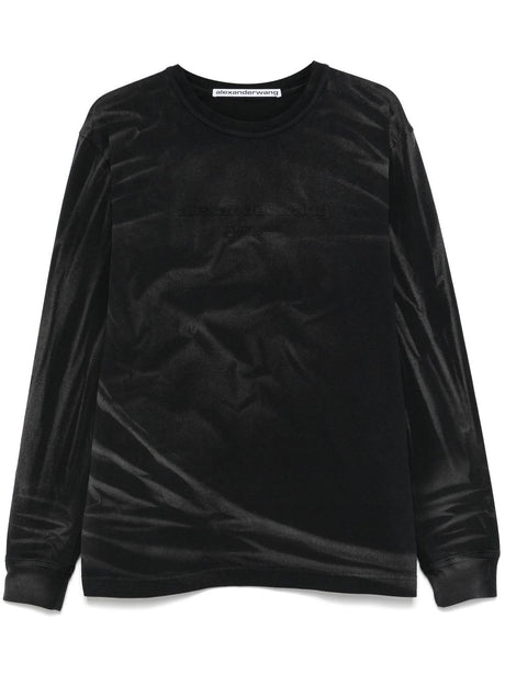 ALEXANDER WANG Crease Wash Relaxed Fit Long Sleeved T-Shirt