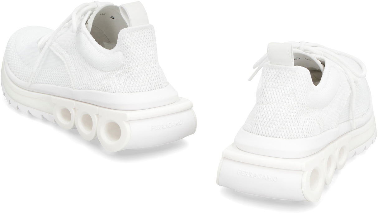 FERRAGAMO White Low-Top Fashion Sneakers for Women - FW23 Collection