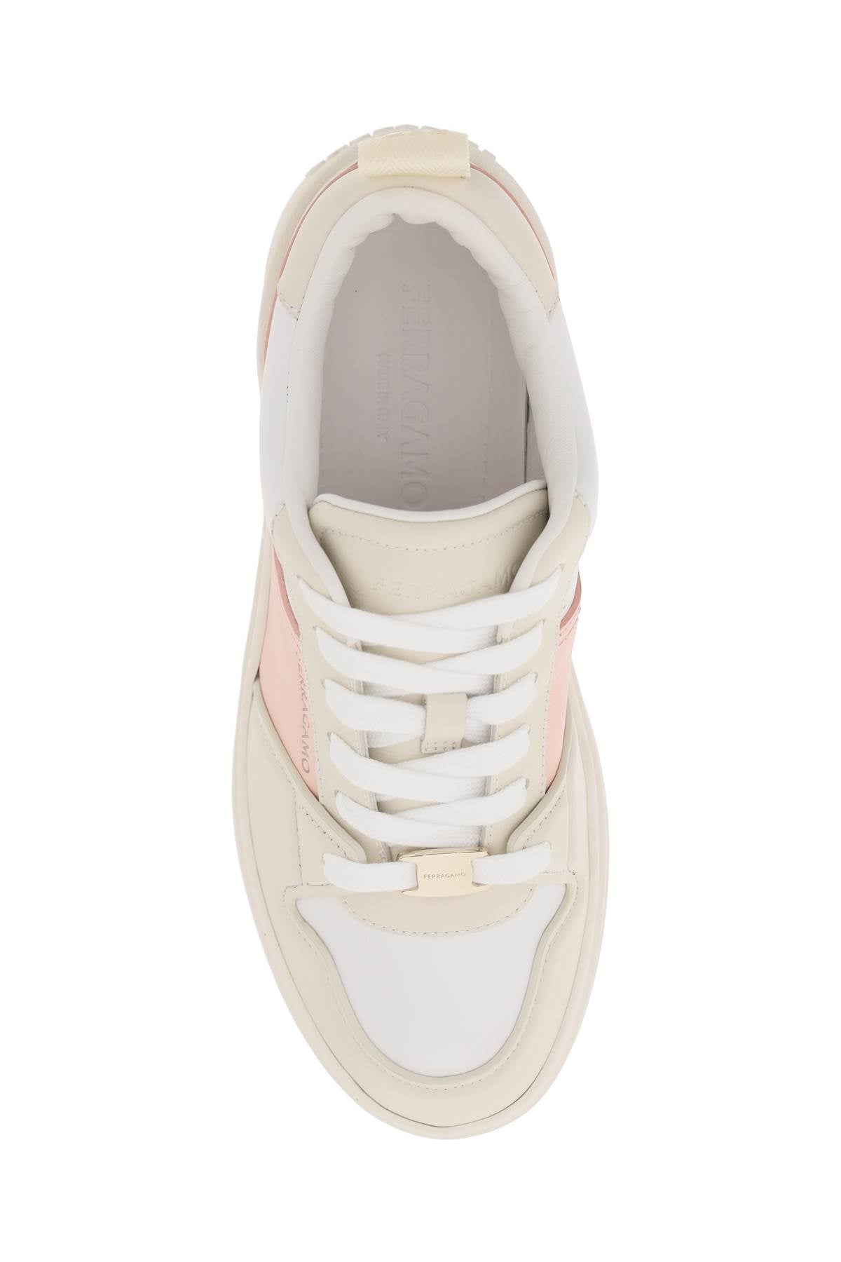 FERRAGAMO Multicolored Smooth Leather Sneaker for Women