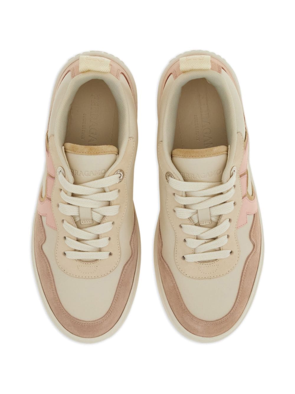 FERRAGAMO Chic Leather Gancini Hook Sneakers for Women