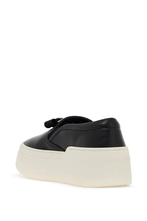 FERRAGAMO Elegant Vara Plate Slip-On Sneakers