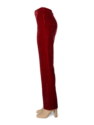 BOUTIQUE MOSCHINO Velvet Pants with Concealed Side Zipper Closure