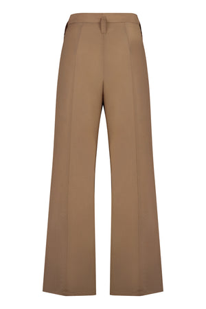 PHILOSOPHY DI LORENZO SERAFINI Women's Beige Cotton Blend Trousers for SS24