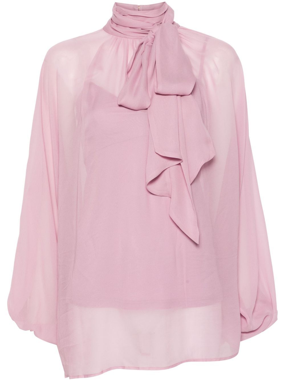 ZIMMERMANN Women’s Lilac Bow Neck Bat Sleeve Blouse