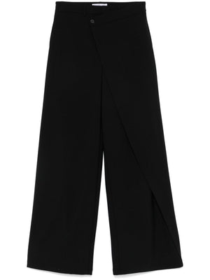 GIUSEPPE DI MORABITO Straight-Leg Wool Blend Trousers for Women