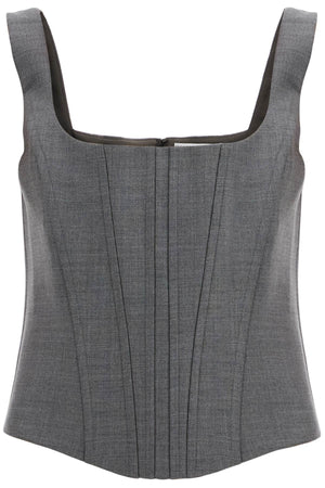 GIUSEPPE DI MORABITO Sleeveless Corset Top with Square Neckline for Women