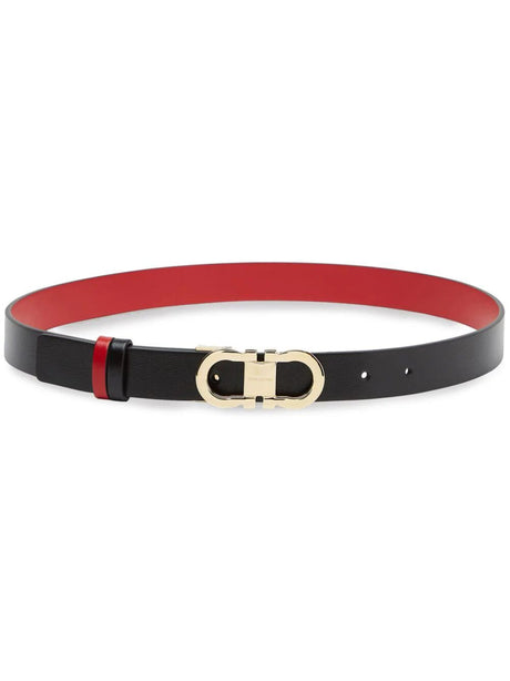 Ferragamo Reversible Smooth Leather Gancini Hook Belt - 2.5 cm