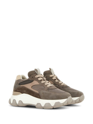 HOGAN Hyperactive Nude Leather Sneakers