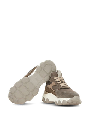 HOGAN Hyperactive Nude Leather Sneakers