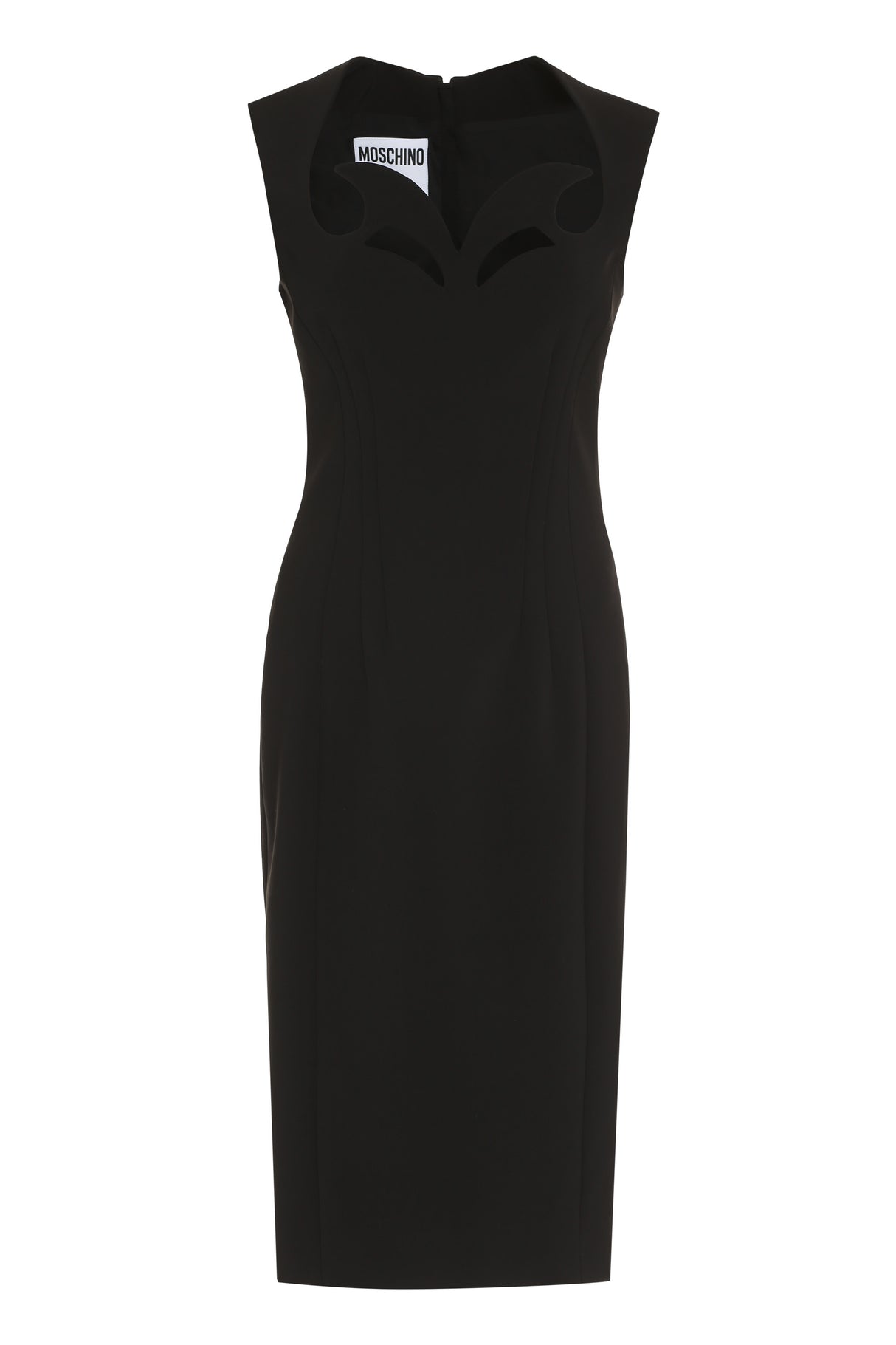 قطعة فستان أسود قصيرة للنساء مع قصات - FW22